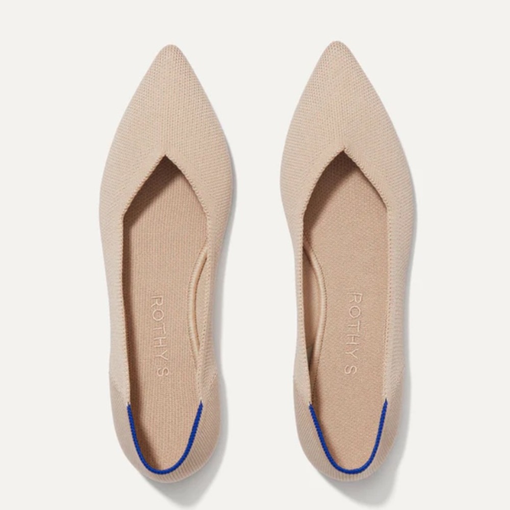 NWOT Rothy’s The Point in Ecru, size 9.5